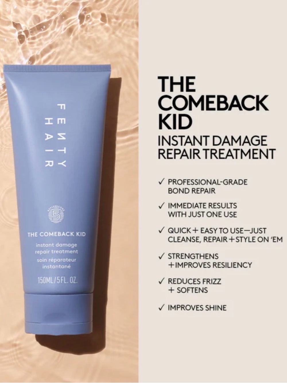JUMBO 300mL Fenty Hair The Comeback Kid Bond Repair Treatment - Picture 3 of 4